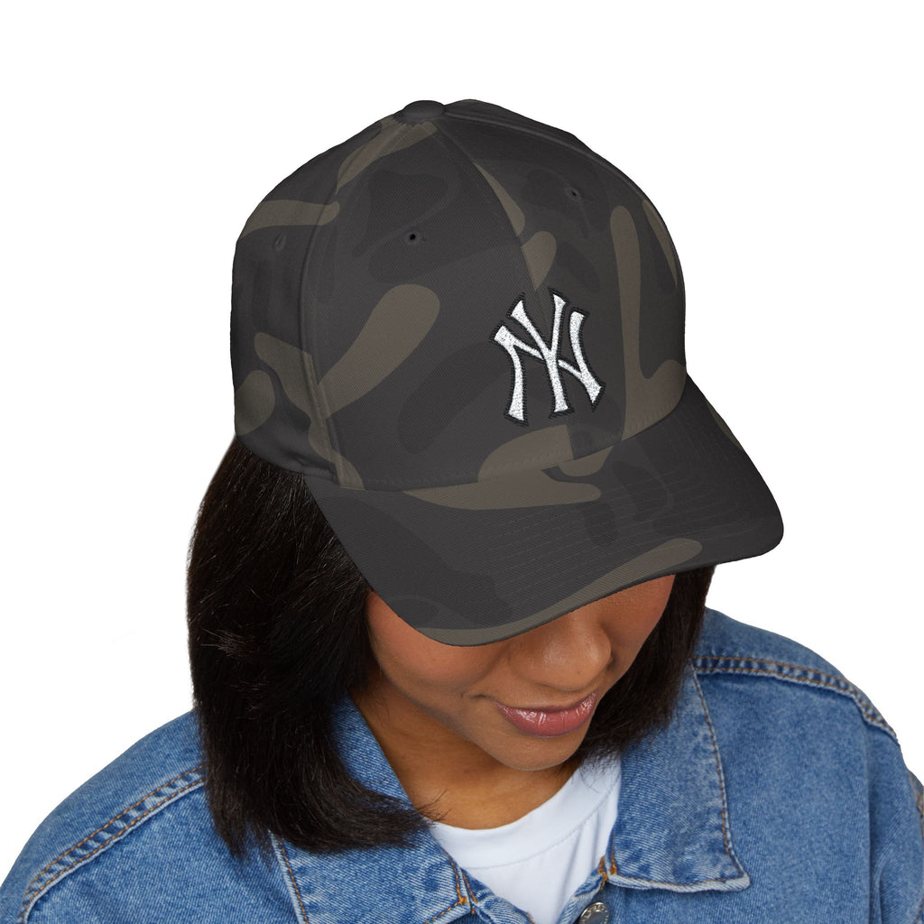 Embroidered NY Classic Baseball Cap | Unisex Structured Curved Brim Hat