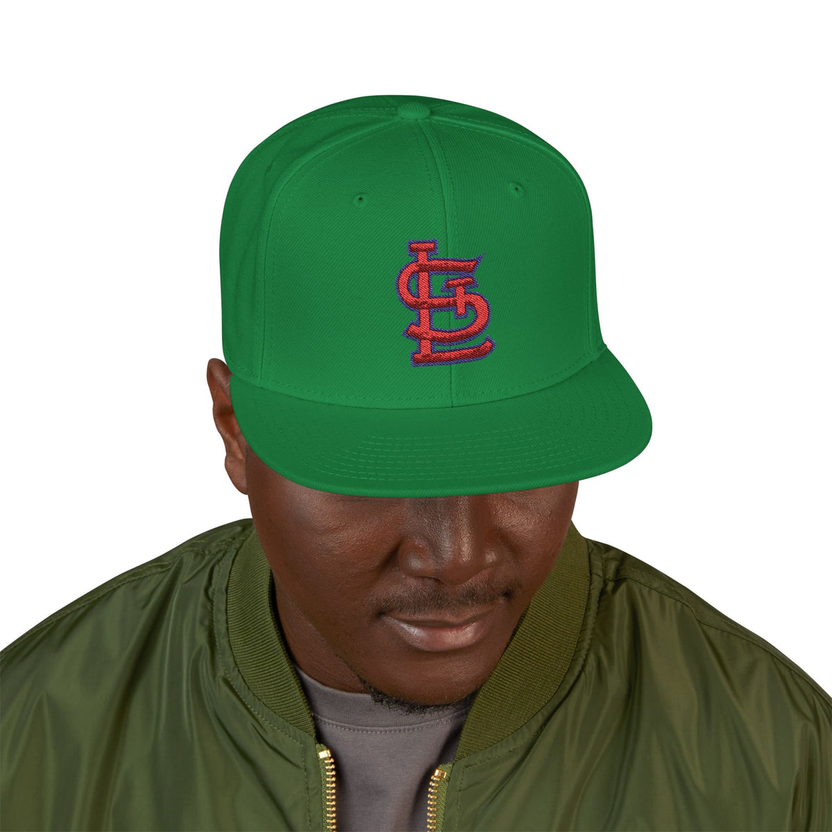 St. Louis Cardinals Flat Brim Fitted Hat with Embroidered Logo