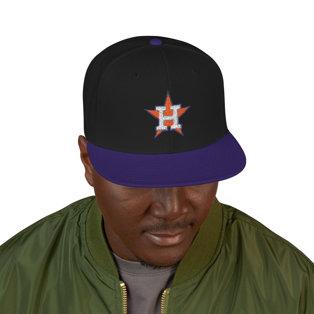 Houston Astros Snapback Hat | Multi-Color Flat Brim Custom Cap