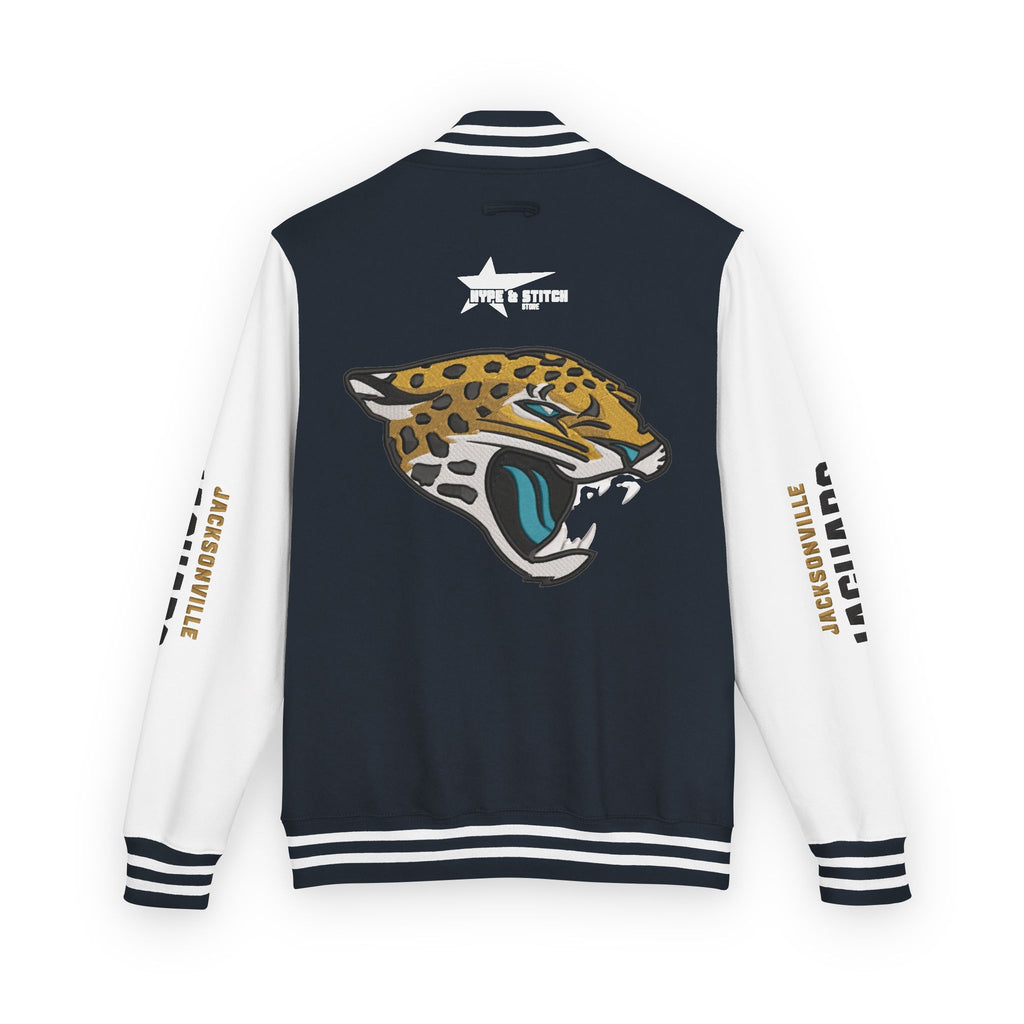 Jacksonville Jaguars Snap-Button Varsity Jacket | Colorblock Outerwear Coat