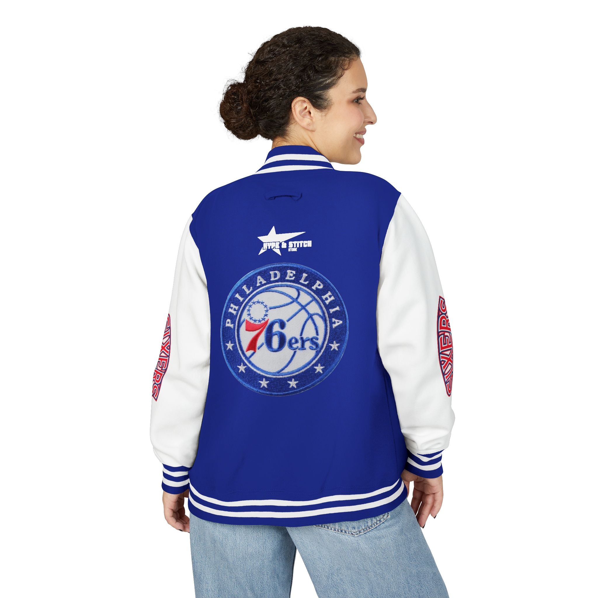 Philadelphia 76ers Varsity Jacket | Unisex Streetwear Letterman