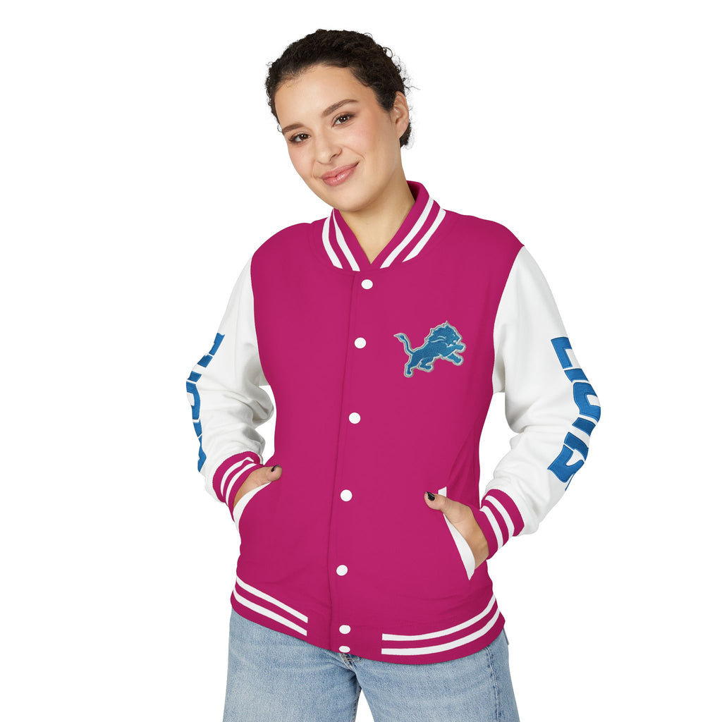 Custom Detroit Lions Unisex Heavyweight Varsity Letterman Jacket