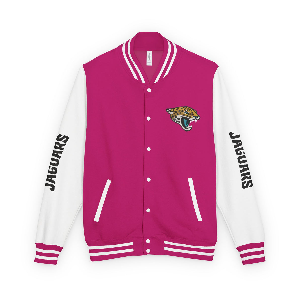 Jacksonville Jaguars Snap-Button Varsity Jacket | Colorblock Outerwear Coat