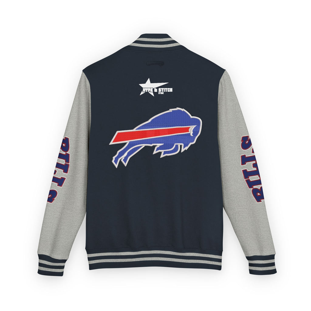 Buffalo Bills Classic Letterman Jacket – Relaxed Fit Fleece Bomber