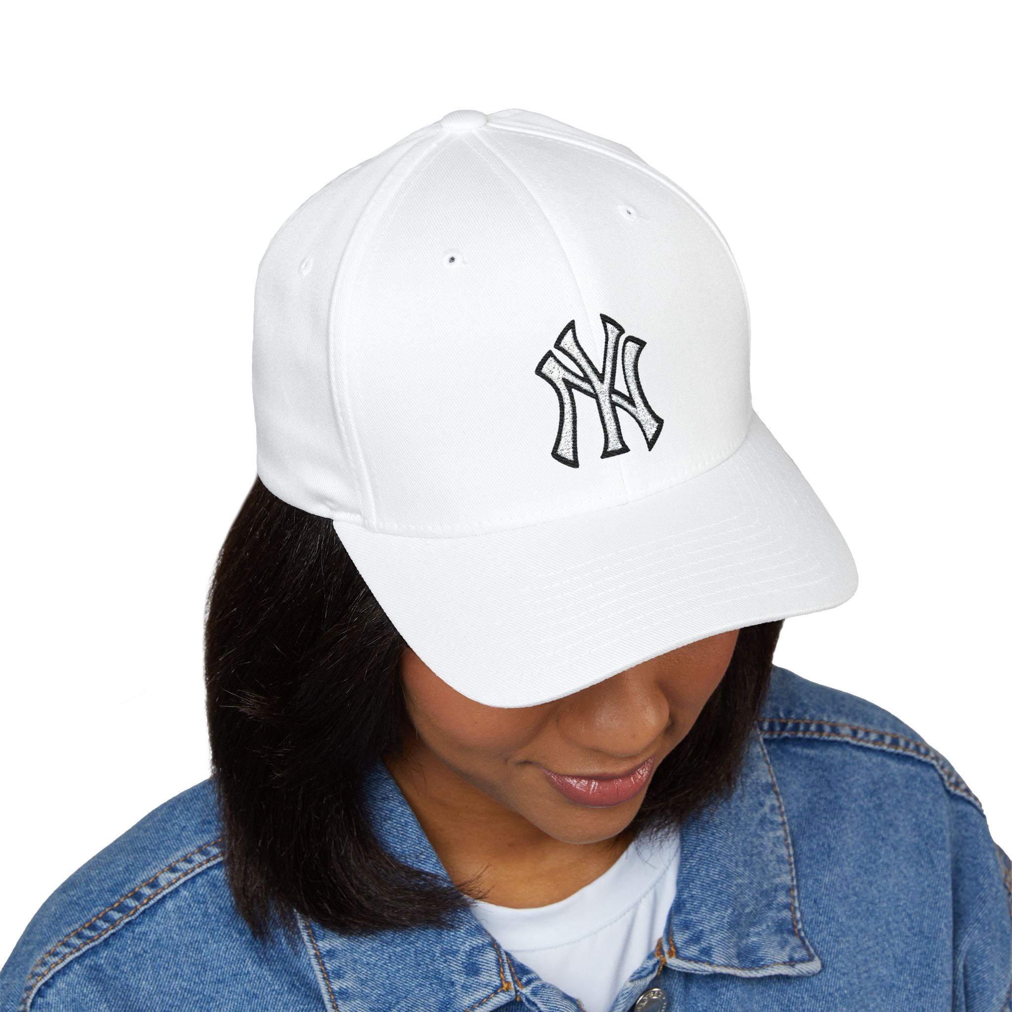 Embroidered NY Classic Baseball Cap | Unisex Structured Curved Brim Hat