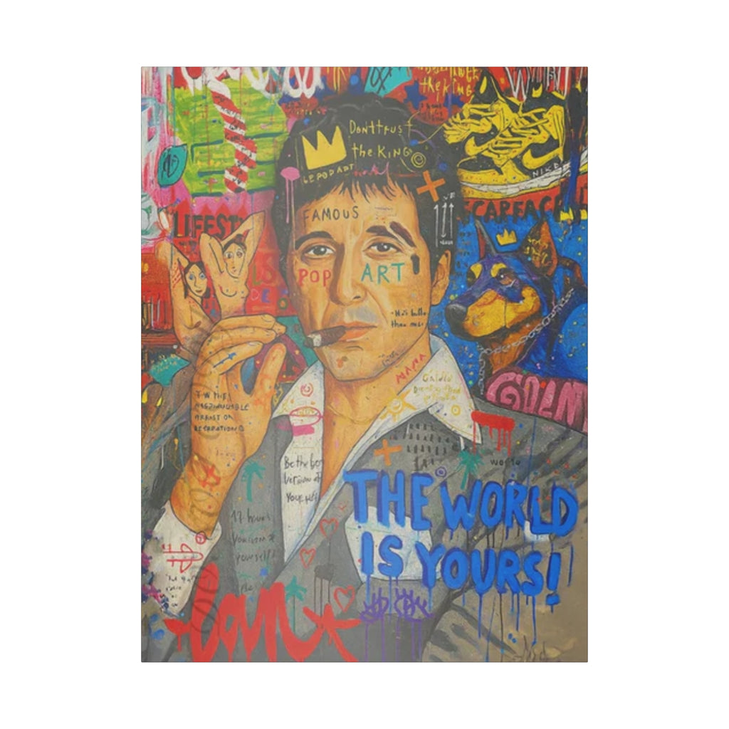 Scarface Street Art Canvas - "The American Dream" Tony Montana Pop Art Print