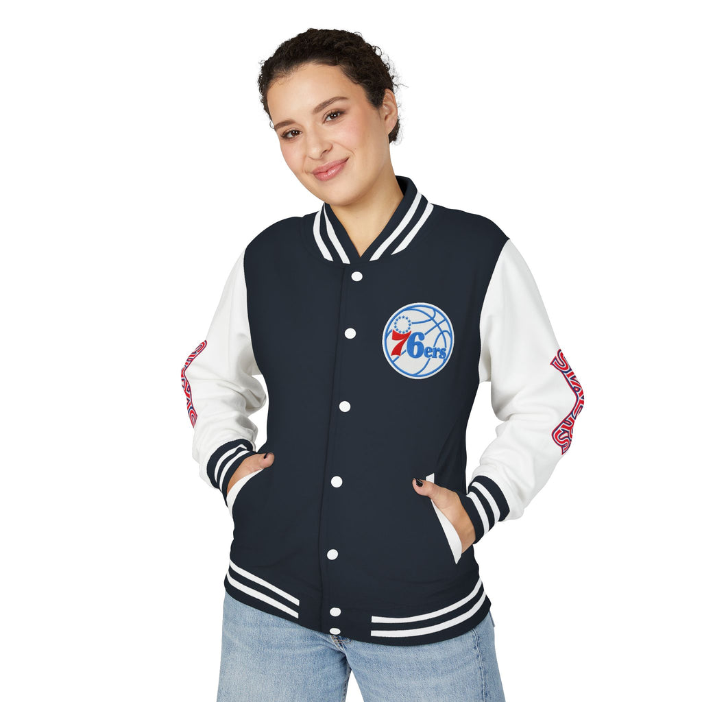 Philadelphia 76ers Varsity Jacket | Unisex Streetwear Letterman