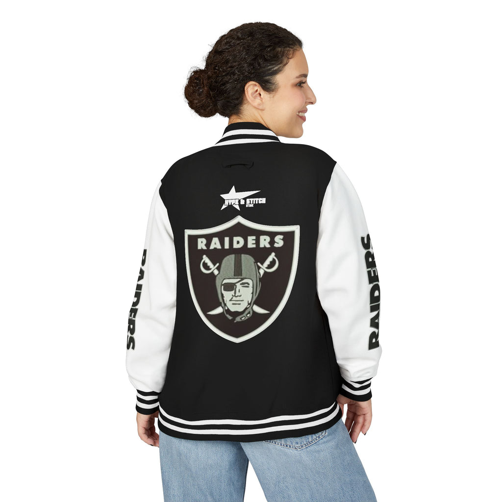 Las Vegas Raiders Vintage Letterman Varsity Jacket – Classic Streetwear Outerwear