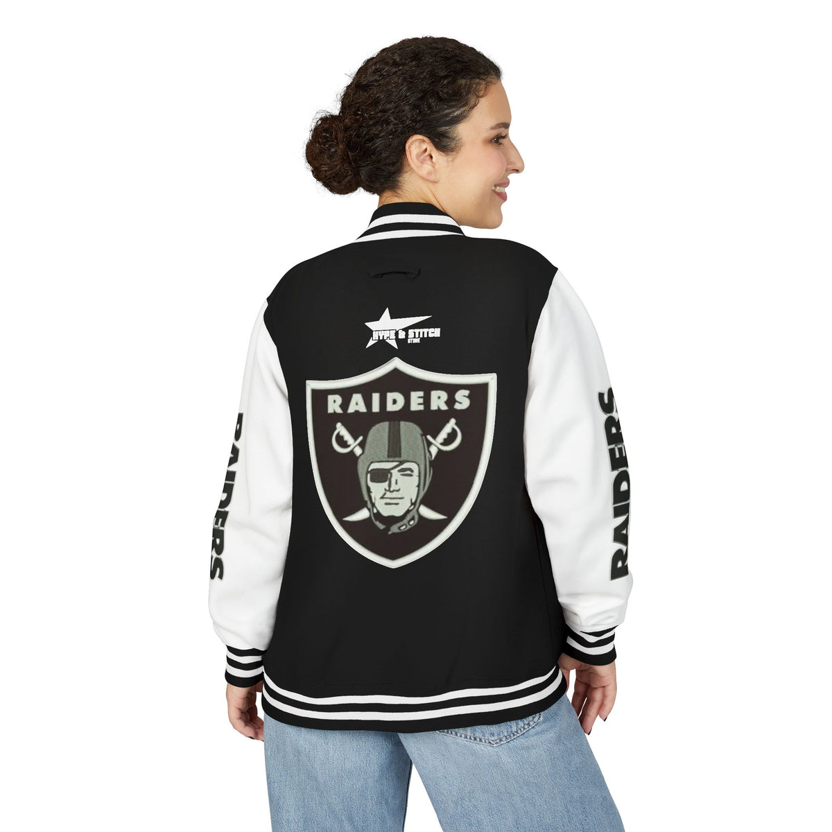 Las Vegas Raiders Vintage Letterman Varsity Jacket – Classic Streetwear Outerwear