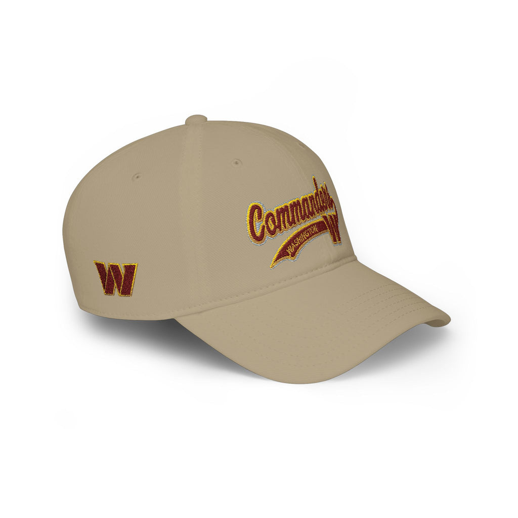 Commanders Script Embroidered Low Profile Baseball Cap