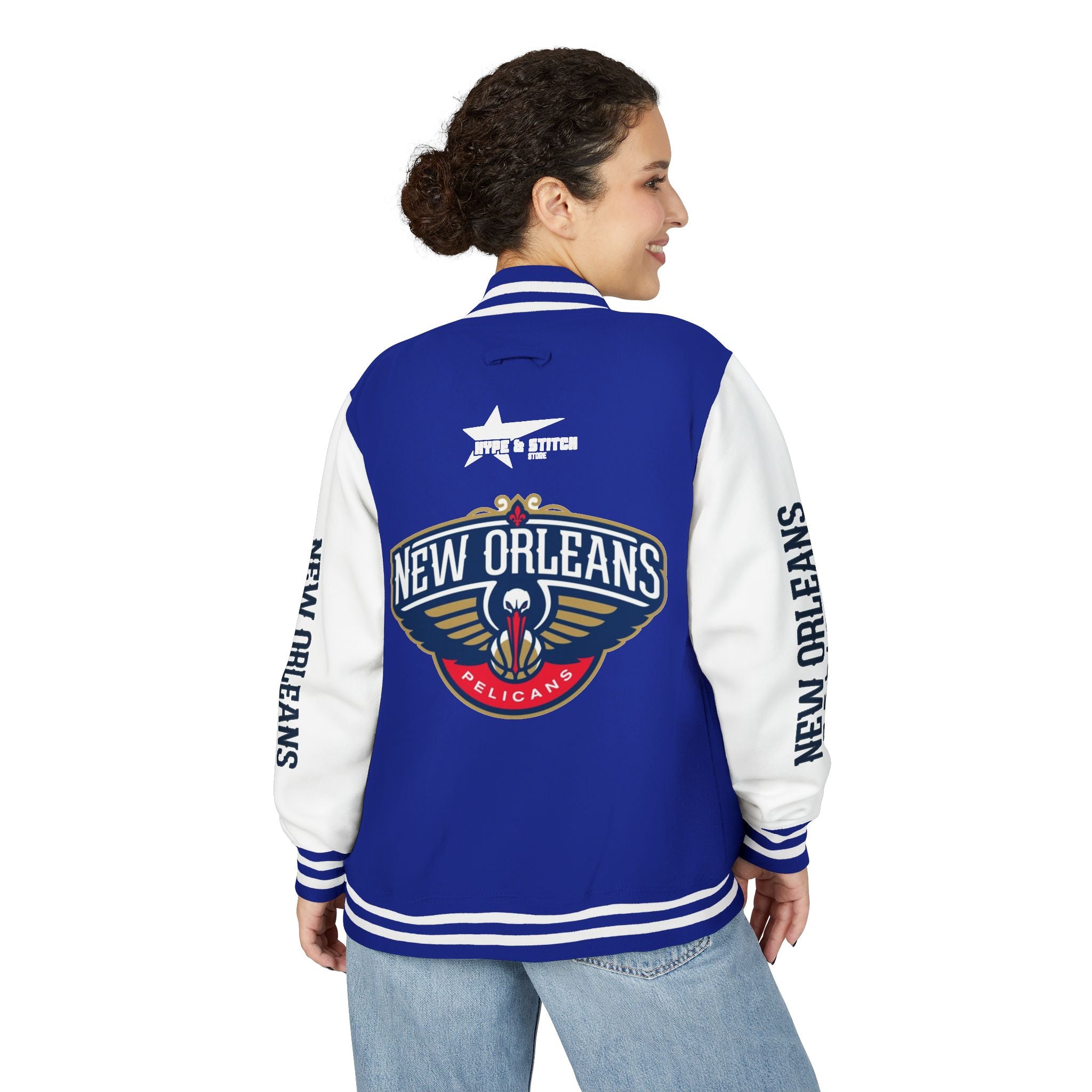 New Orleans Pelicans Varsity Jacket | Unisex Streetwear Letterman