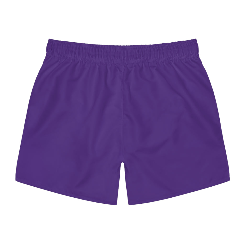 Classic Men's Swim Trunks with Pockets (Purple)