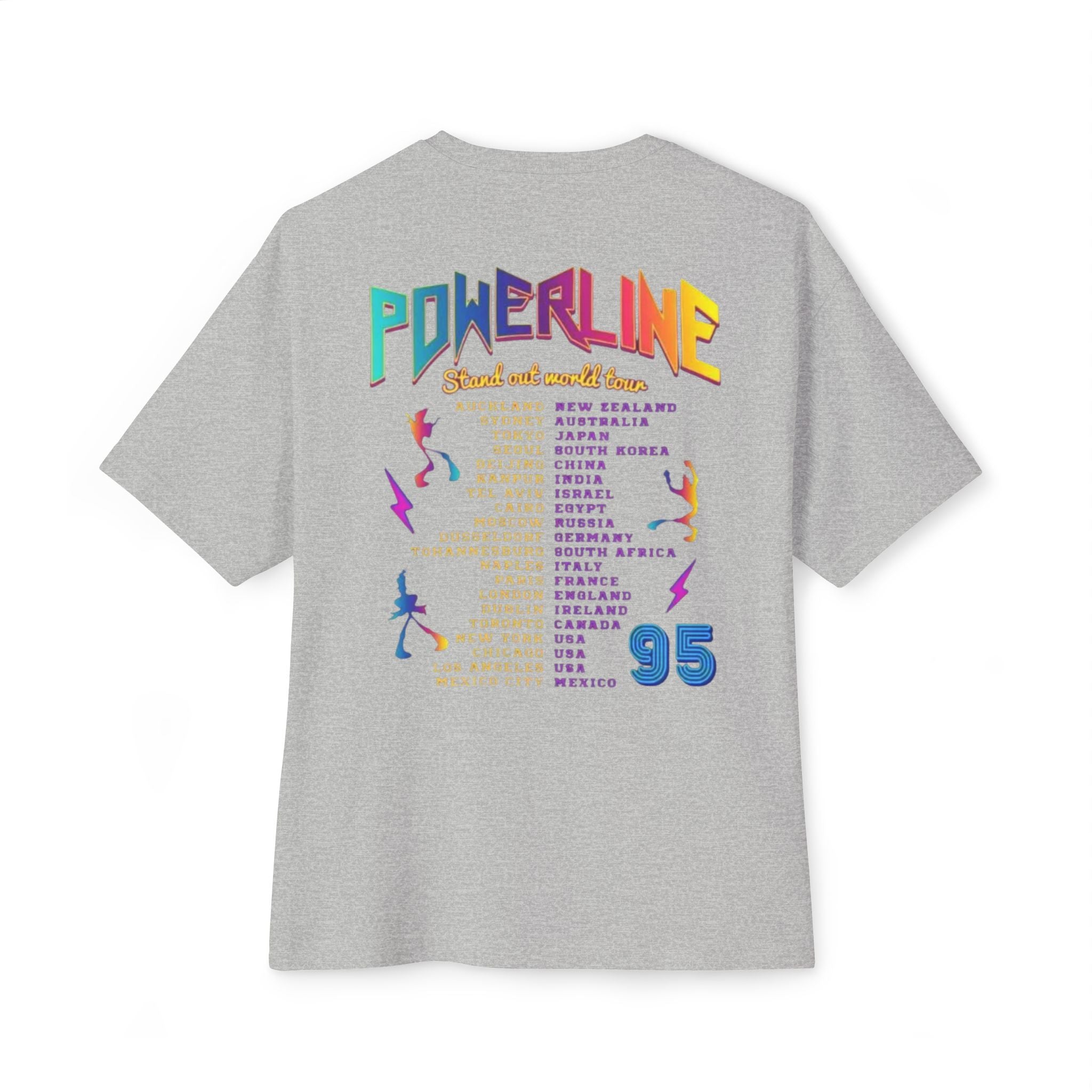 Powerline "Stand Out" World Tour ’95 Oversized Graphic Tee