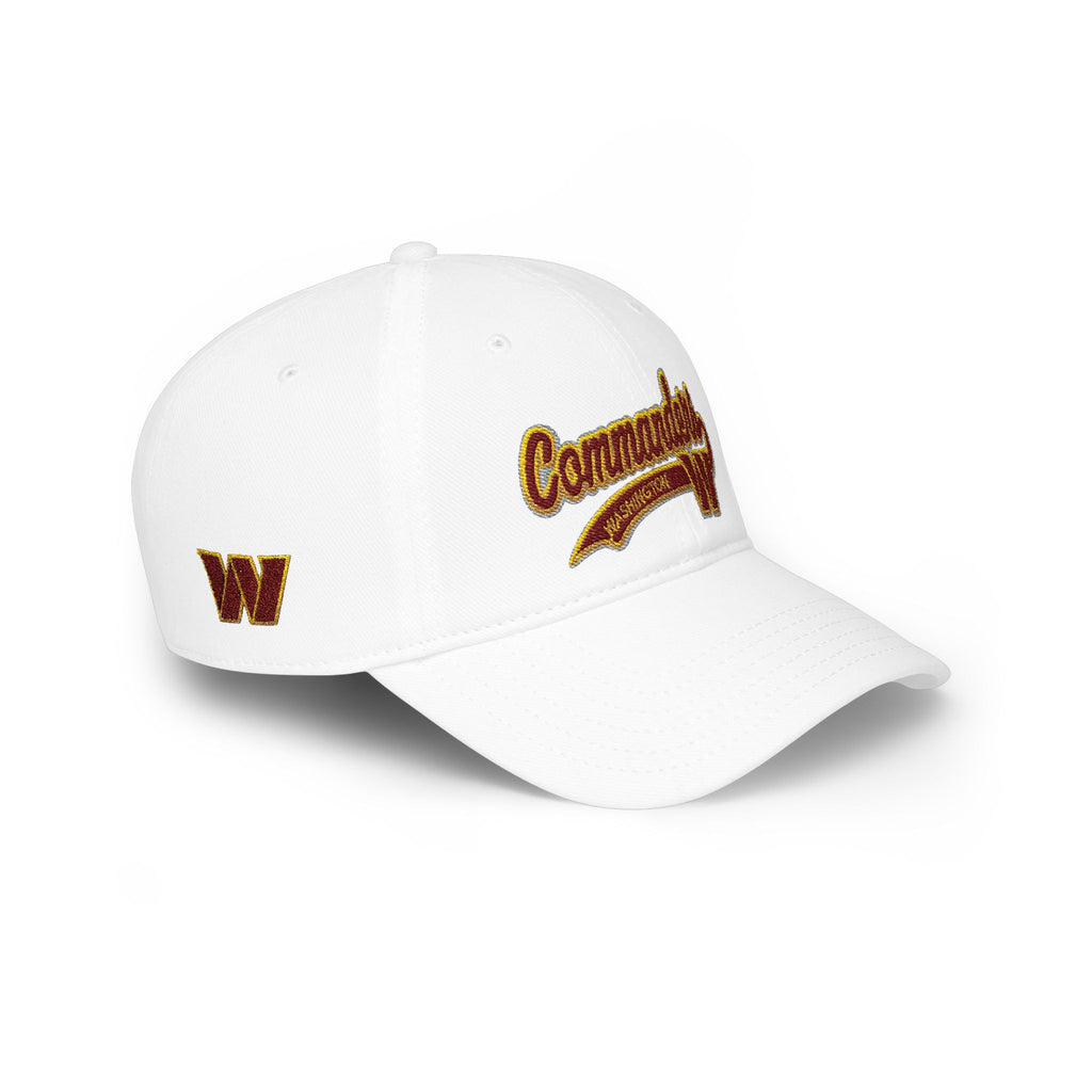 Commanders Script Embroidered Low Profile Baseball Cap