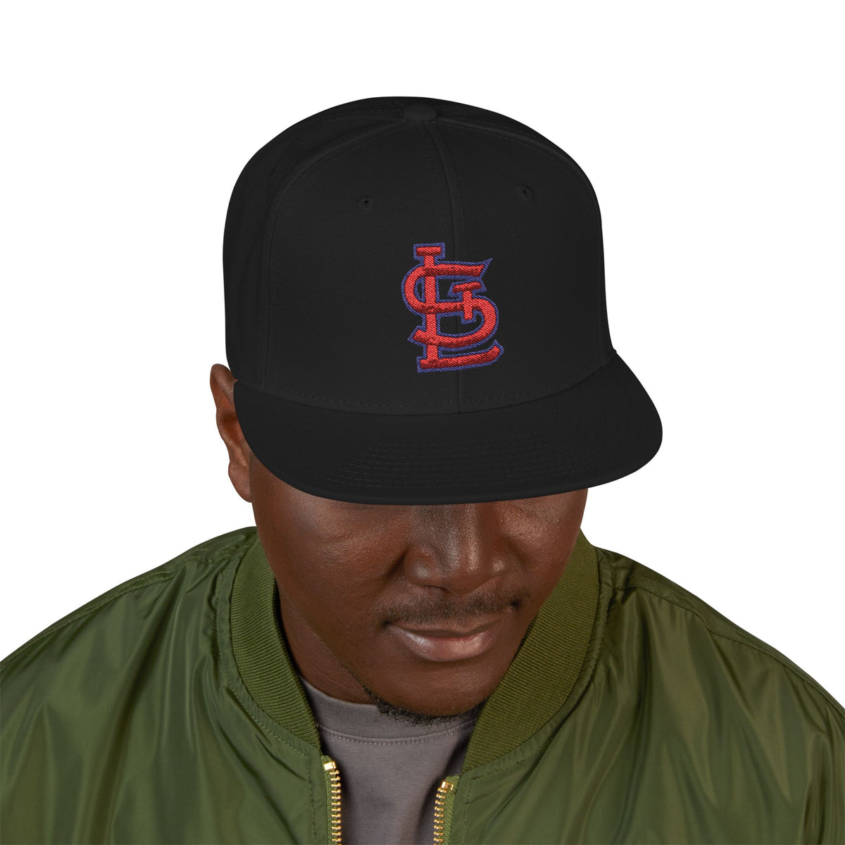 St. Louis Cardinals Flat Brim Fitted Hat with Embroidered Logo