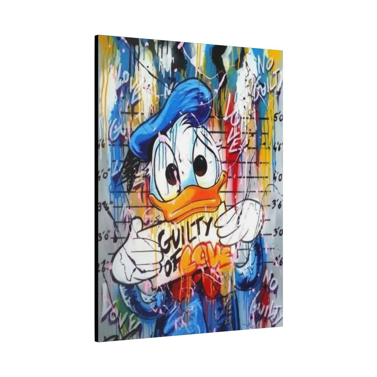 Guilty of Love Donald Duck Pop Art Canvas Wall Decor