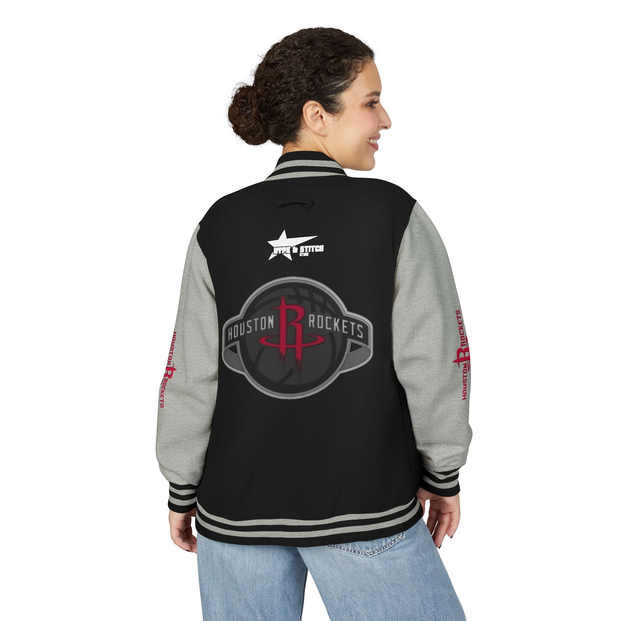 Houston Rockets Varsity Jacket | Unisex Streetwear Letterman