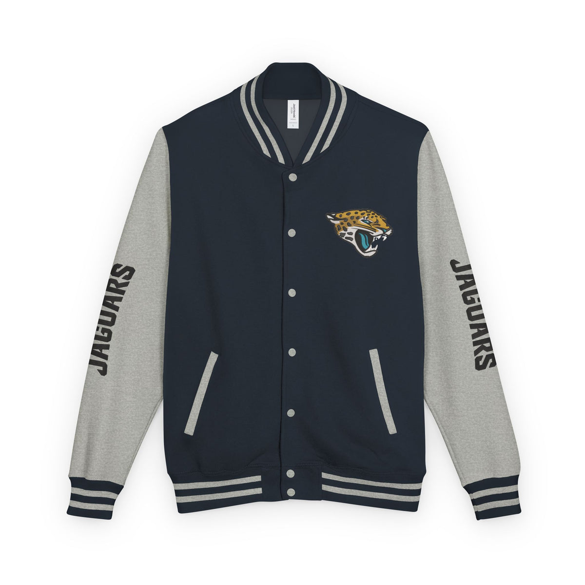 Jacksonville Jaguars Snap-Button Varsity Jacket | Colorblock Outerwear Coat