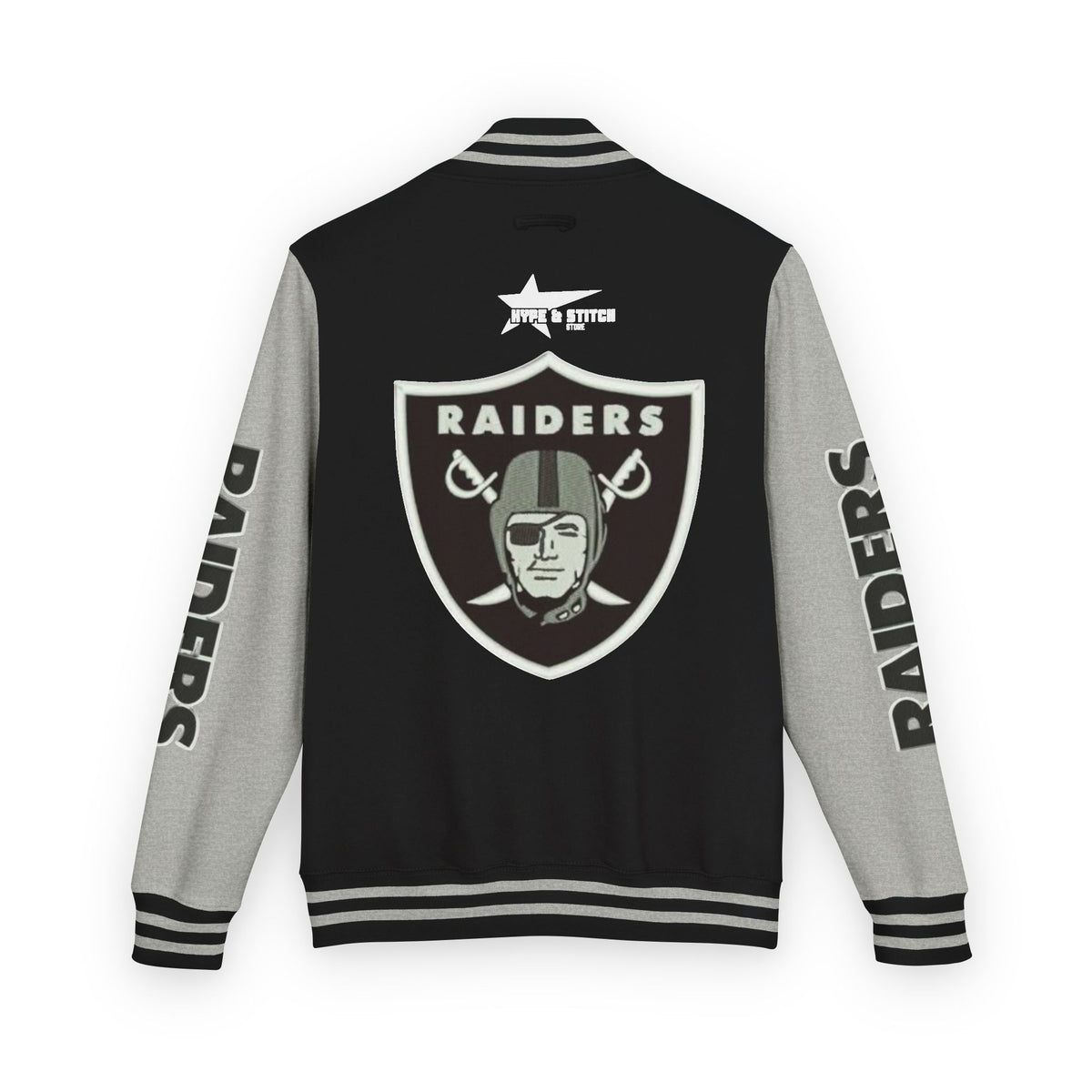 Las Vegas Raiders Vintage Letterman Varsity Jacket – Classic Streetwear Outerwear