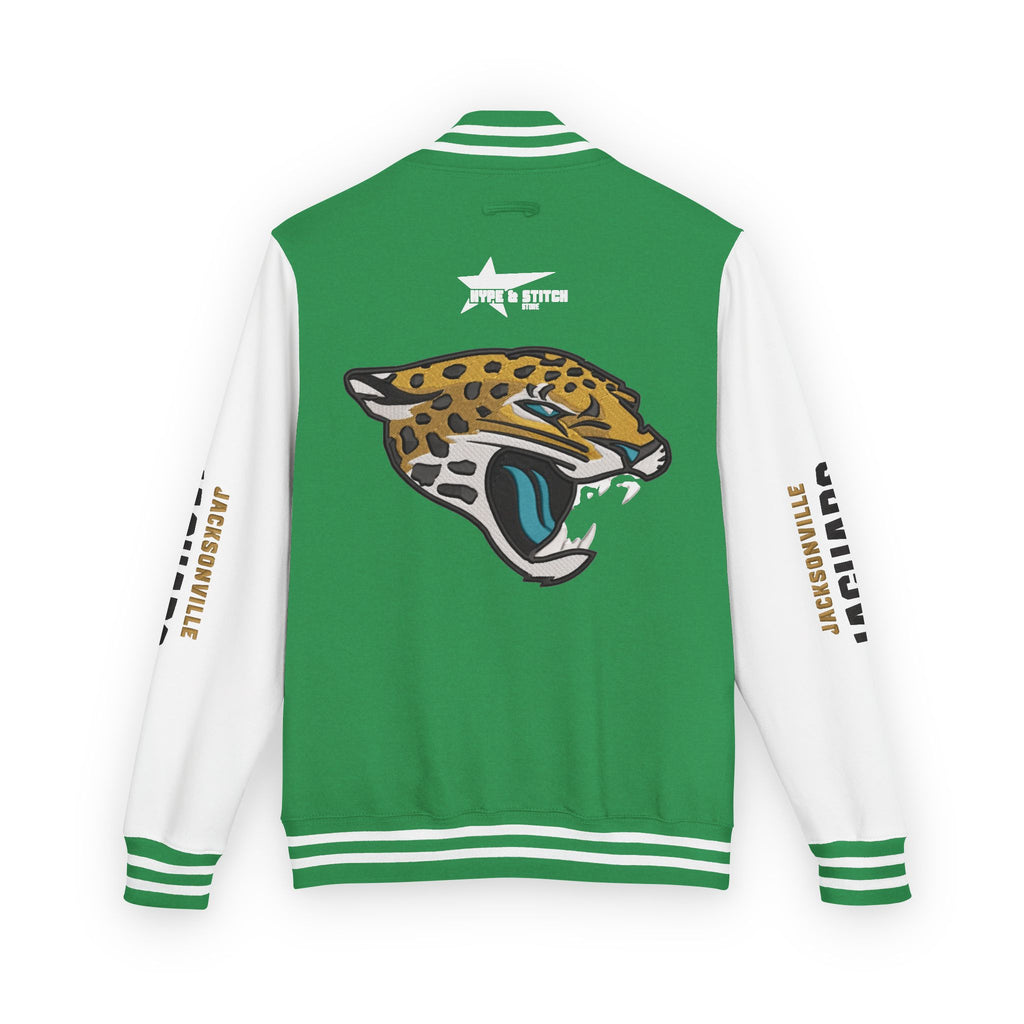 Jacksonville Jaguars Snap-Button Varsity Jacket | Colorblock Outerwear Coat