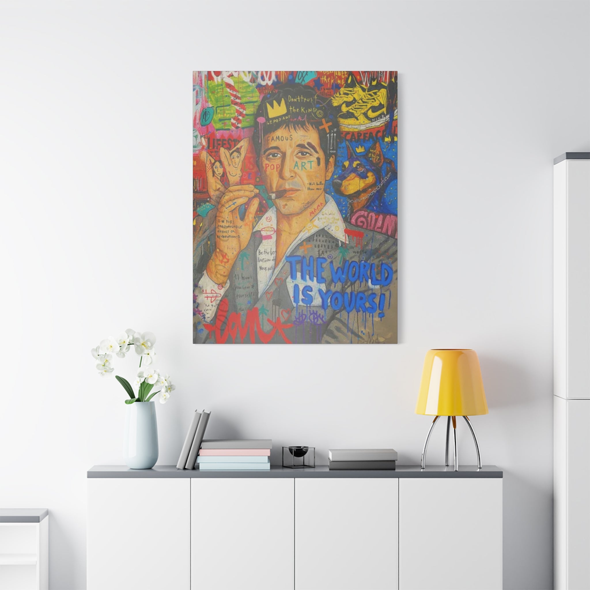 Scarface Street Art Canvas - "The American Dream" Tony Montana Pop Art Print