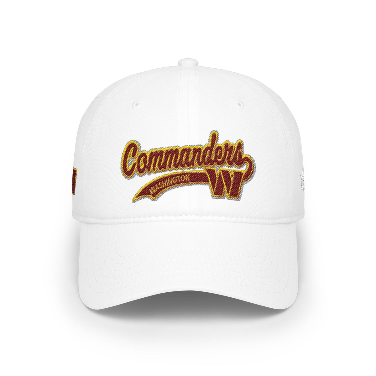 Commanders Script Embroidered Low Profile Baseball Cap