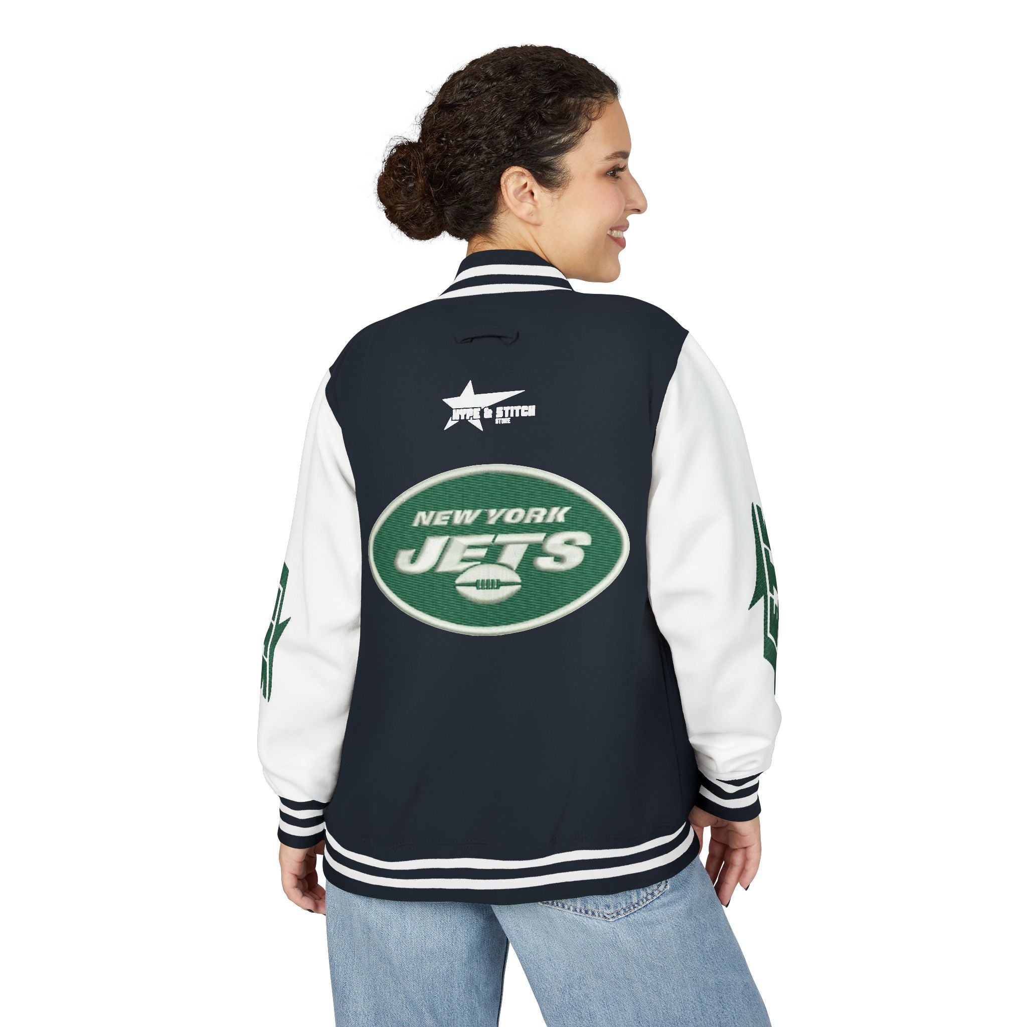 New York Jets Heavyweight Fan Varsity Jacket