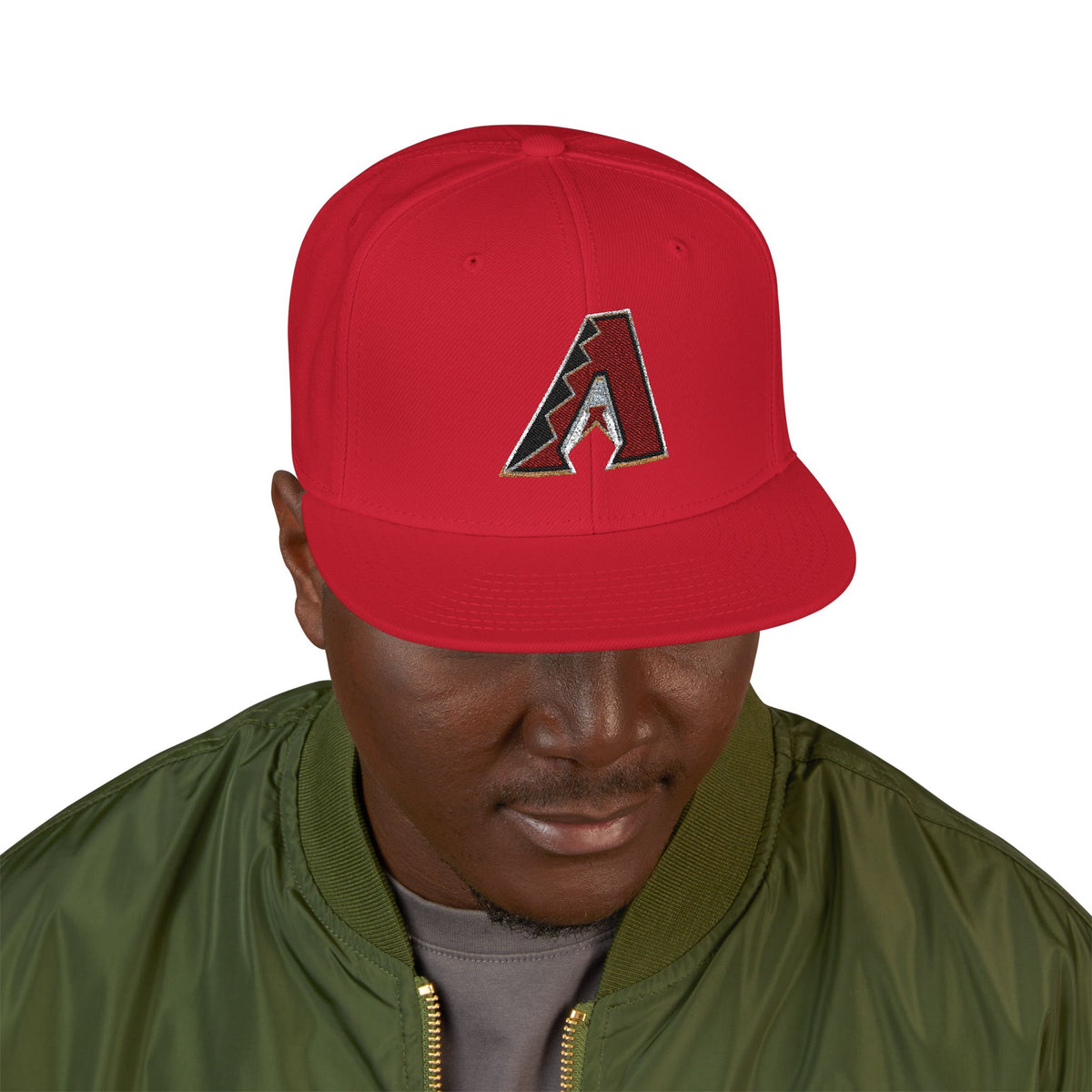 Custom Embroidered Diamondbacks Snapback Hat - 6-Panel Cap