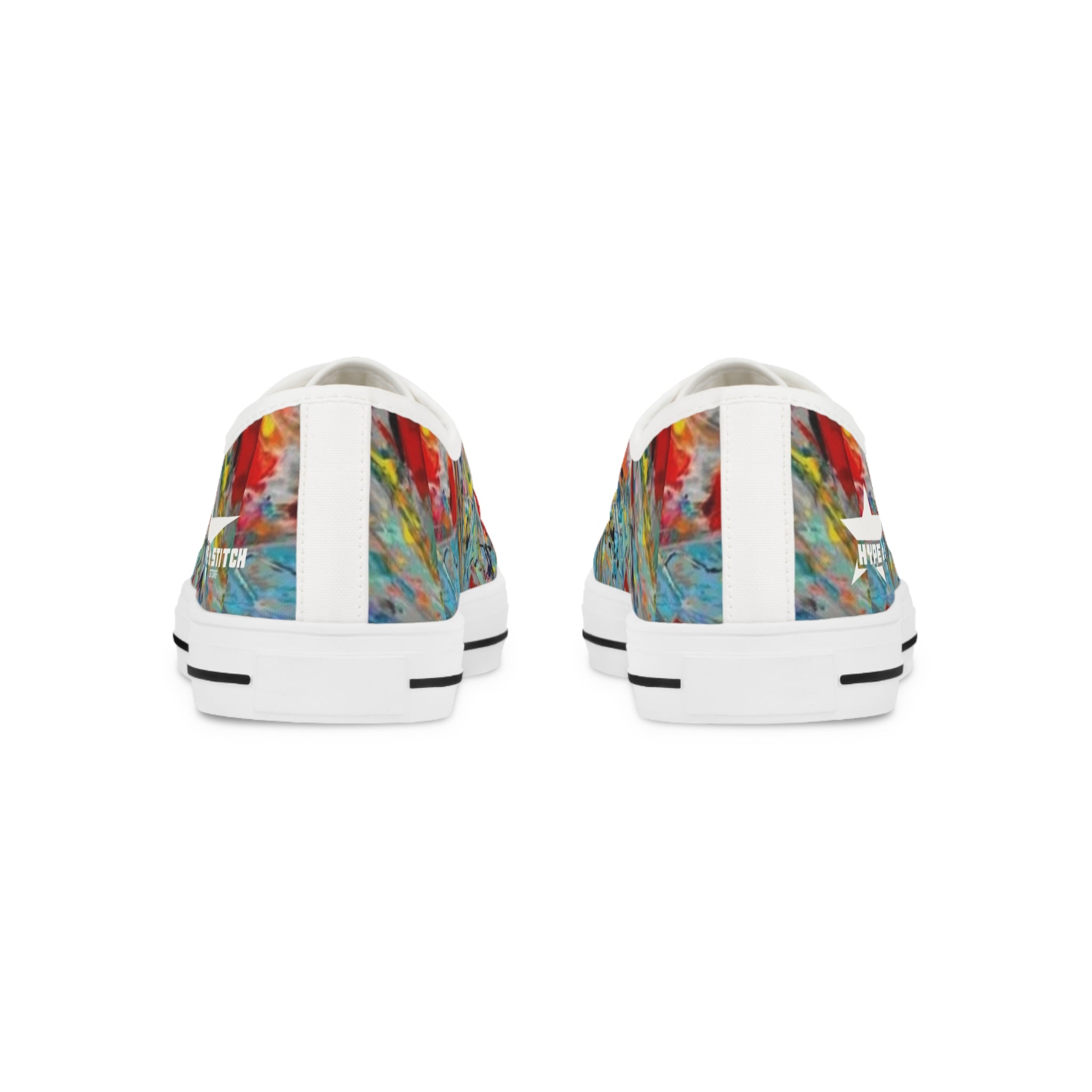 Men's Graffiti Paint Splatter Canvas Low Tops