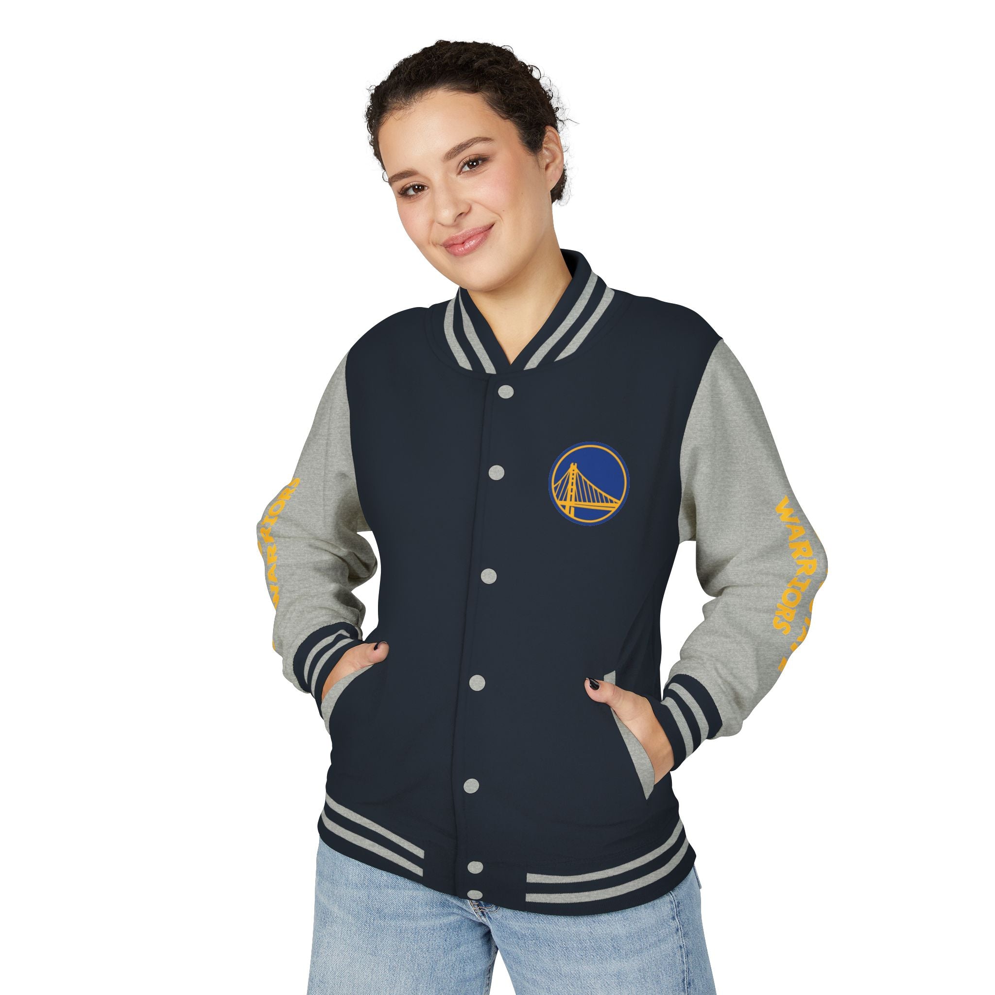 Golden State Warriors Unisex Heavyweight Varsity Letterman Jacket