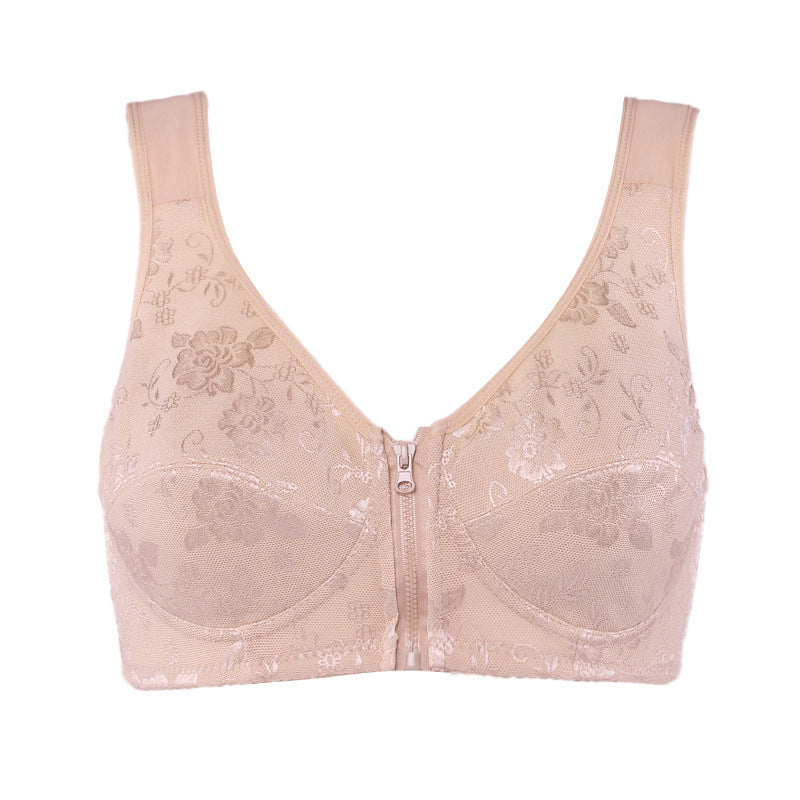 Front zip mom bra