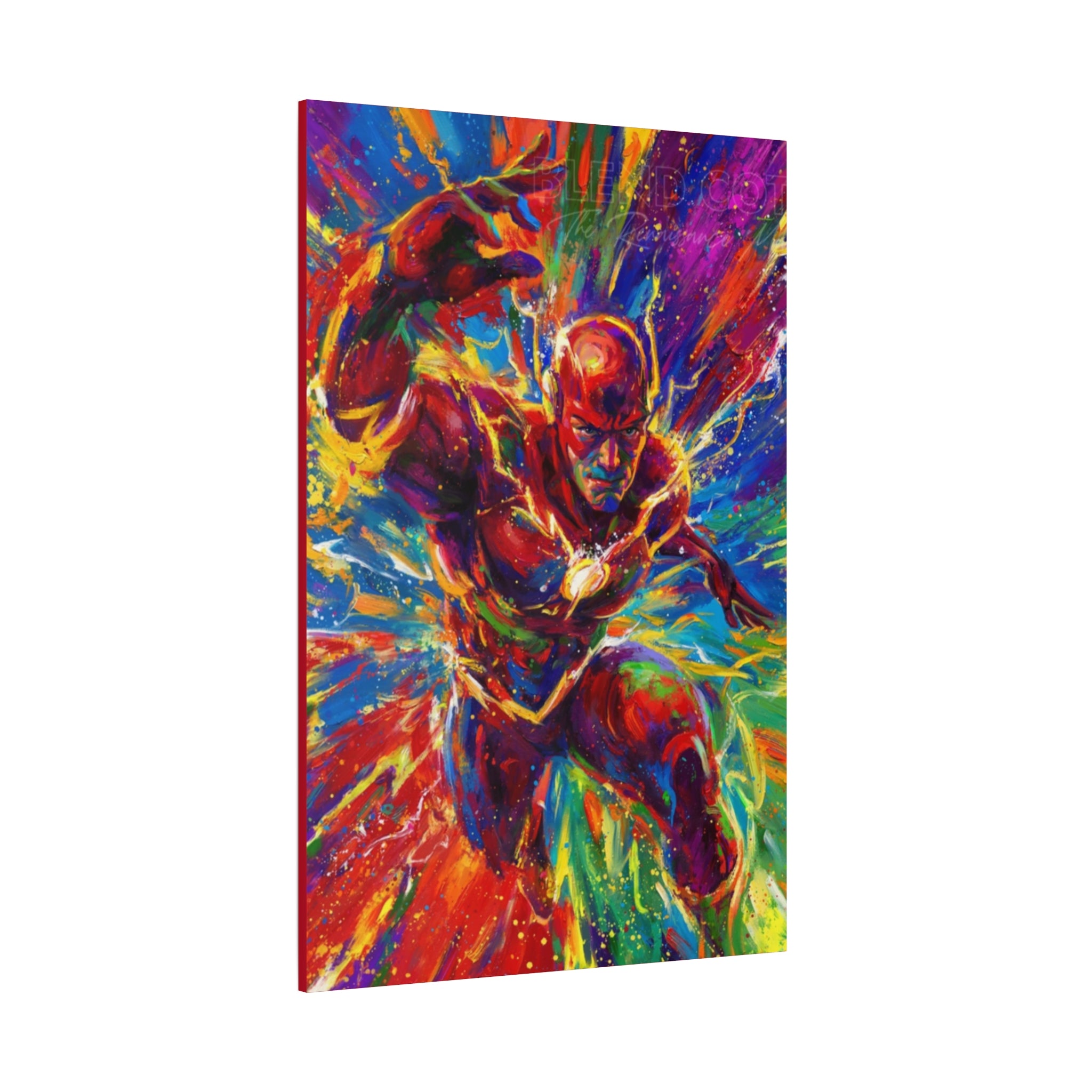 The Flash Vibrant Expressionist Pop Art Canvas Print – Superhero Decor