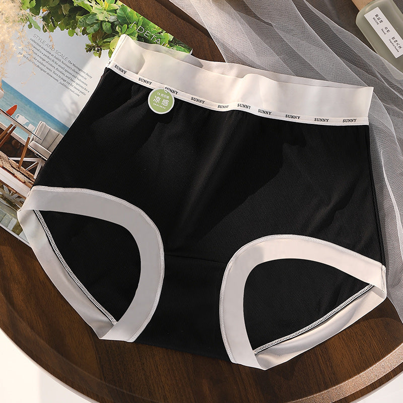 High Waist Plus Size Underwear Cool Feeling Ice Silk Seamless Purified Cotton Crotch 7A Antibacterial