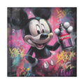 Mickey Mouse Street Art Canvas – Urban Graffiti Mickey Painting with Supreme Spray Can
