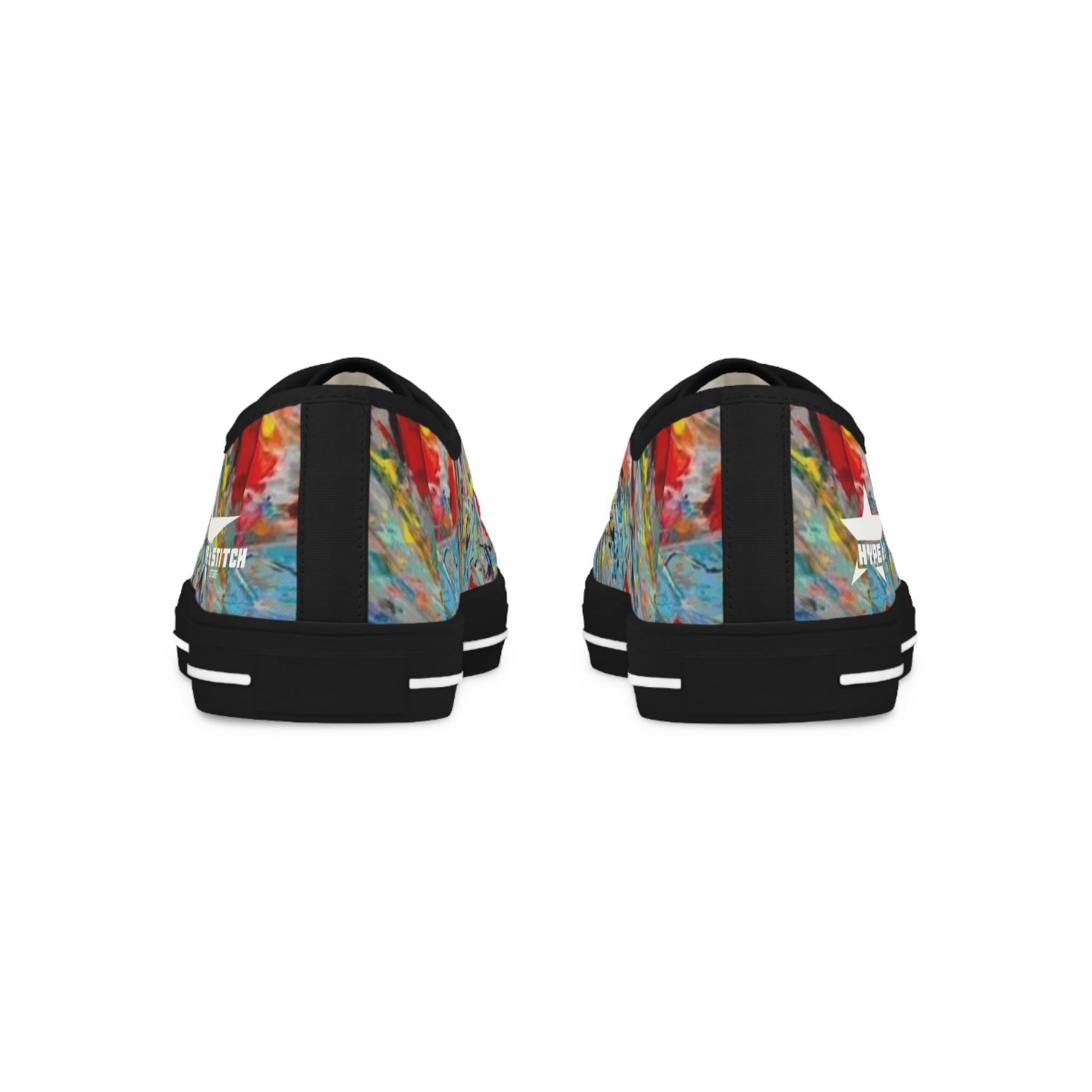 Men's Graffiti Paint Splatter Canvas Low Tops