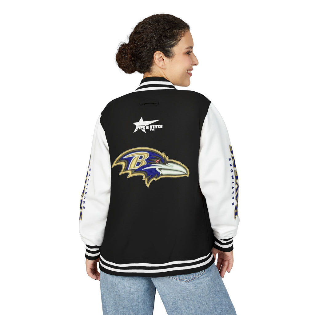 Baltimore Ravens Varsity Jacket – Unisex Letterman Jacket with Custom Sleeve Print & Team Logo