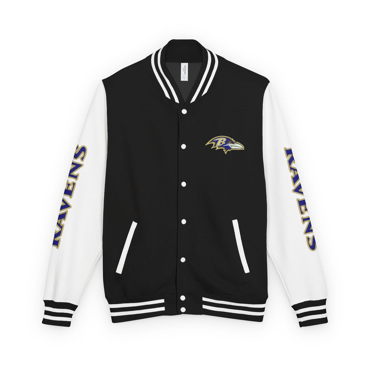Baltimore Ravens Varsity Jacket – Unisex Letterman Jacket with Custom Sleeve Print & Team Logo