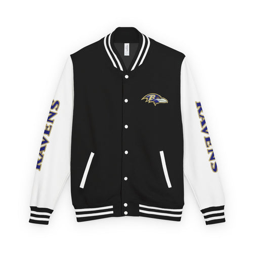 Baltimore Ravens Varsity Jacket – Unisex Letterman Jacket with Custom Sleeve Print & Team Logo