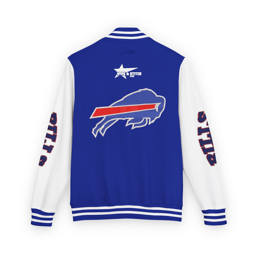 Buffalo Bills Classic Letterman Jacket – Relaxed Fit Fleece Bomber