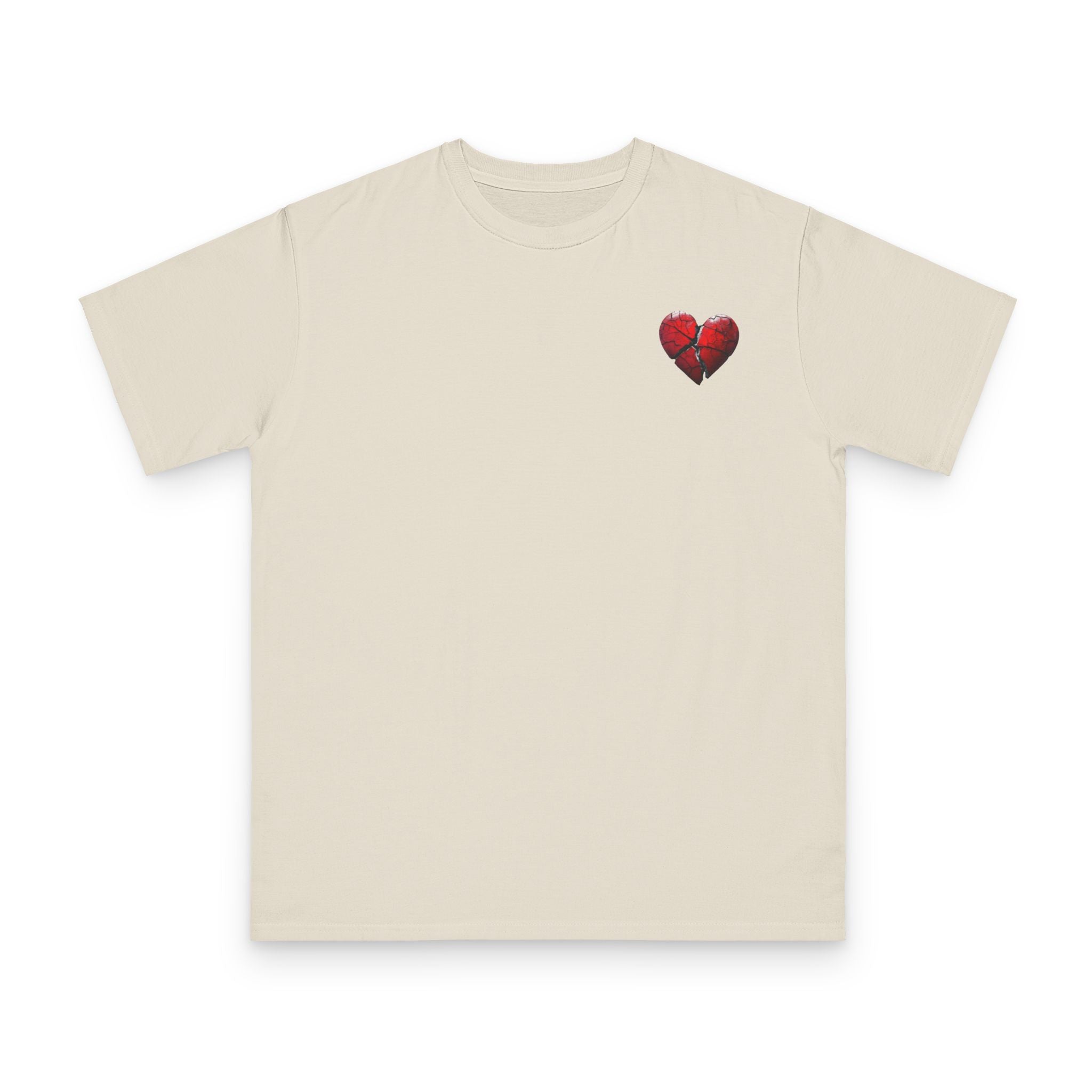 Embroidered Broken Heart Organic T-Shirt | Unisex Streetwear Tee