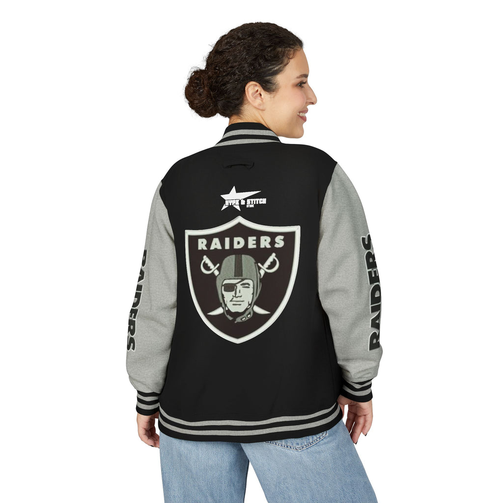 Las Vegas Raiders Vintage Letterman Varsity Jacket – Classic Streetwear Outerwear