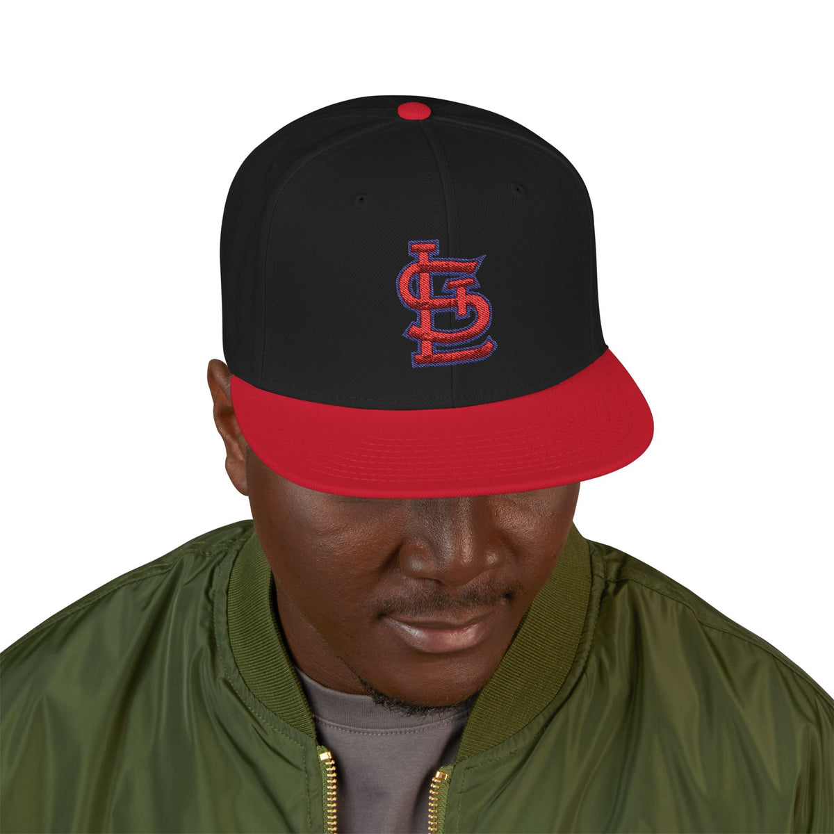 St. Louis Cardinals Flat Brim Fitted Hat with Embroidered Logo