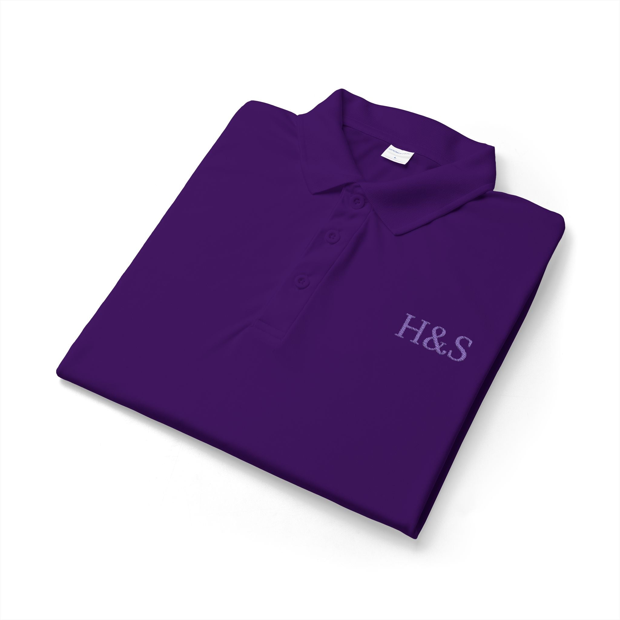 Men’s H&S Embroidered Polo Shirt – Royal Purple