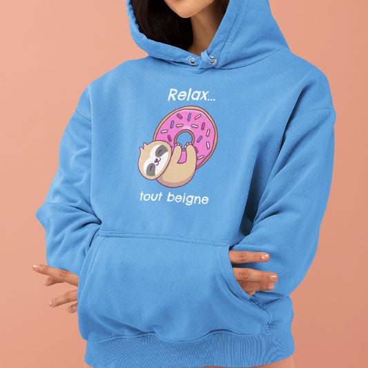 Doughnut Printed Blue Sweater