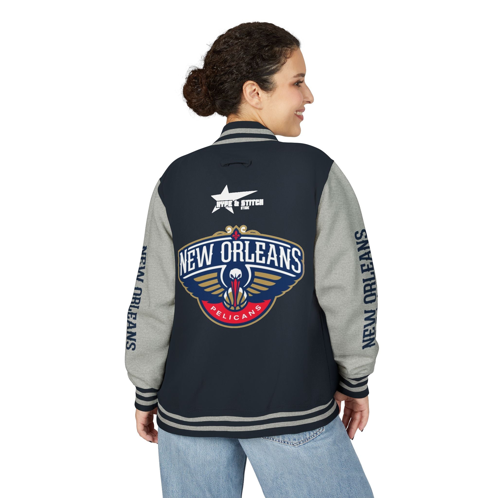New Orleans Pelicans Varsity Jacket | Unisex Streetwear Letterman