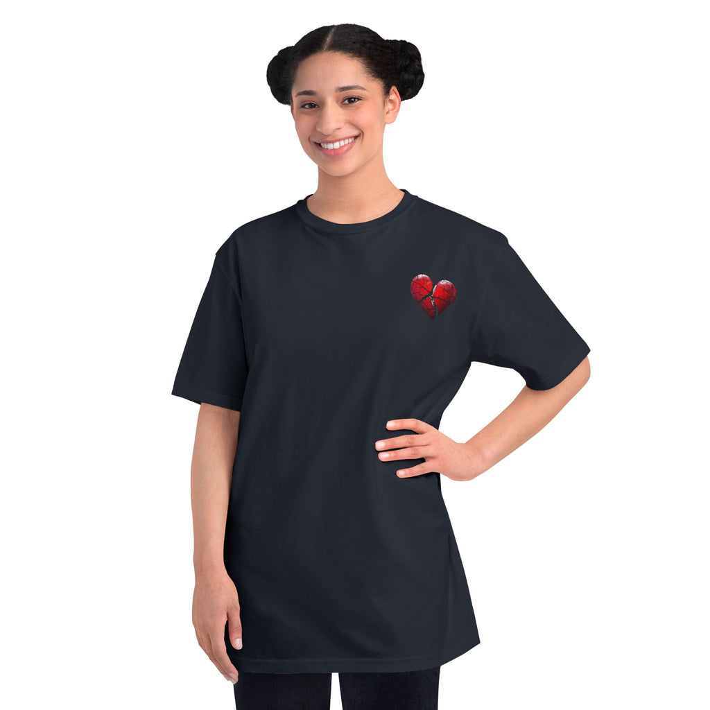 Embroidered Broken Heart Organic T-Shirt | Unisex Streetwear Tee