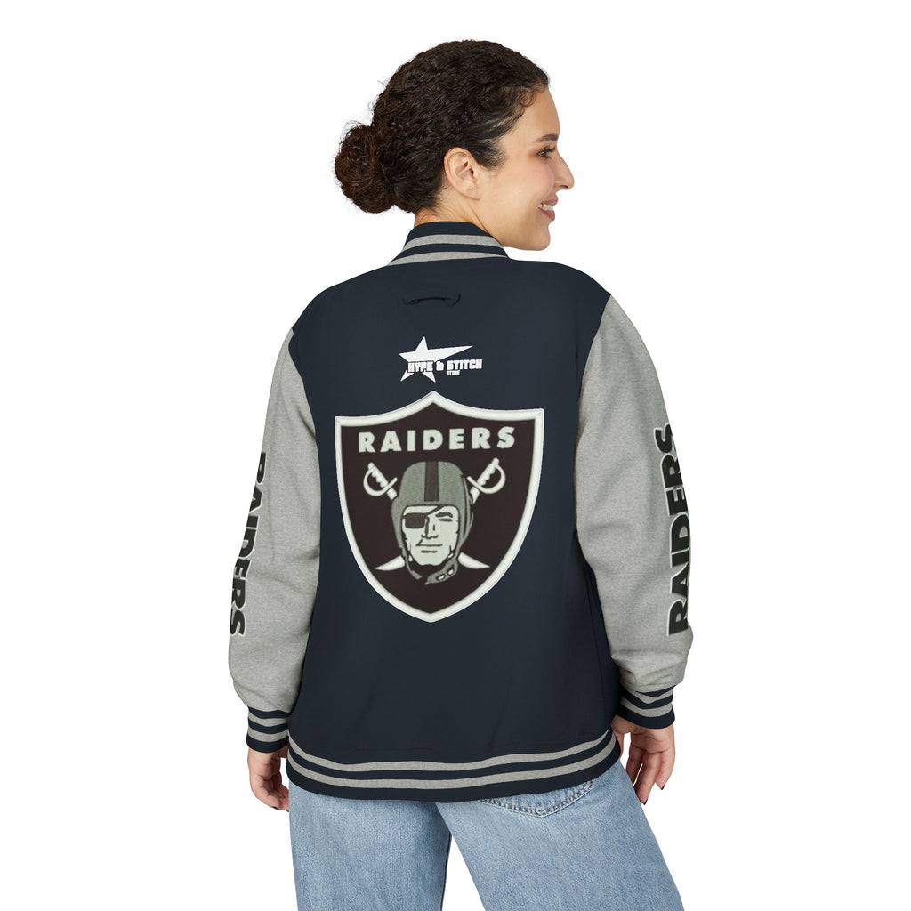 Las Vegas Raiders Vintage Letterman Varsity Jacket – Classic Streetwear Outerwear