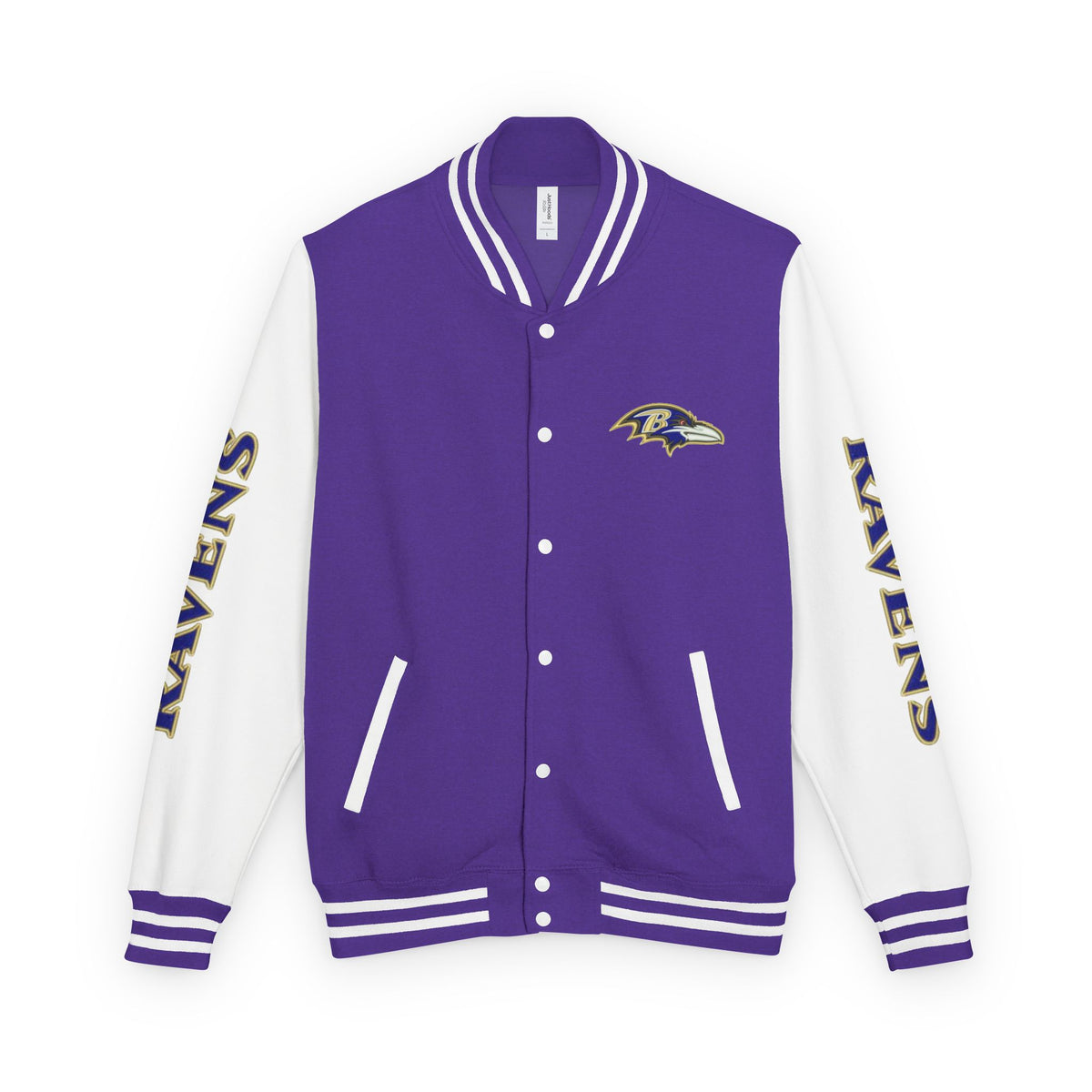 Baltimore Ravens Varsity Jacket – Unisex Letterman Jacket with Custom Sleeve Print & Team Logo