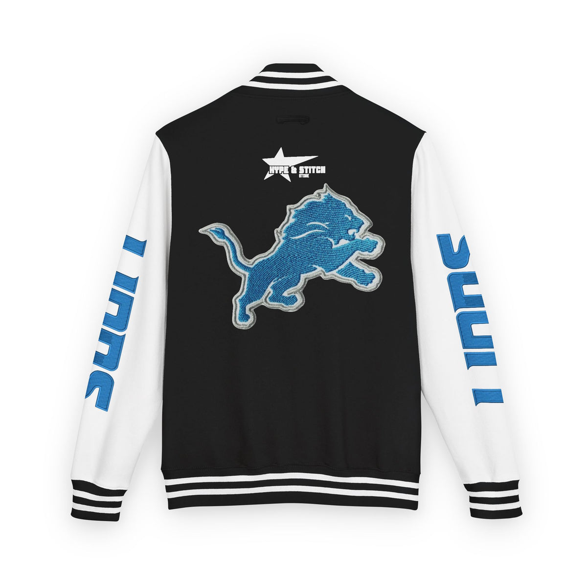 Custom Detroit Lions Unisex Heavyweight Varsity Letterman Jacket