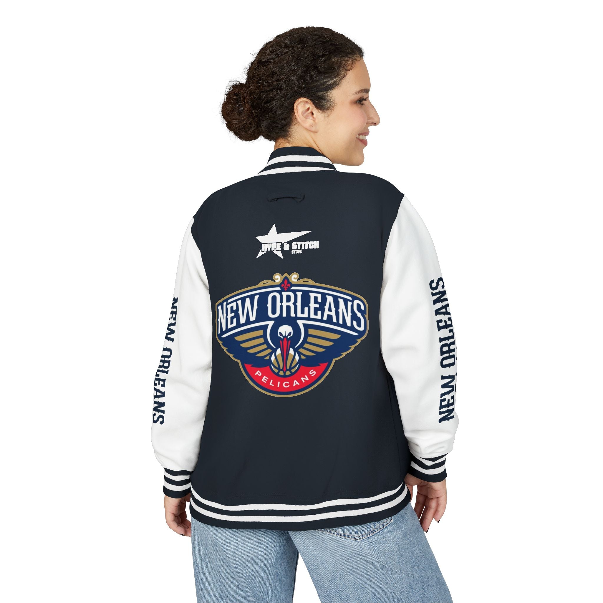 New Orleans Pelicans Varsity Jacket | Unisex Streetwear Letterman